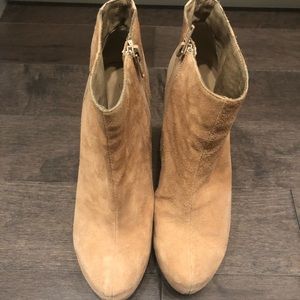 BCBG suede boot heels